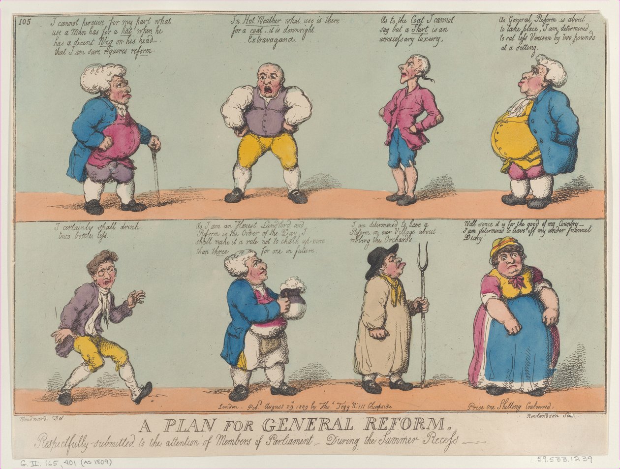Ein Plan für allgemeine Reform, Respektvoll eingereicht zur Aufmerksamkeit der Mitglieder, 29. August 1809 von Thomas Rowlandson