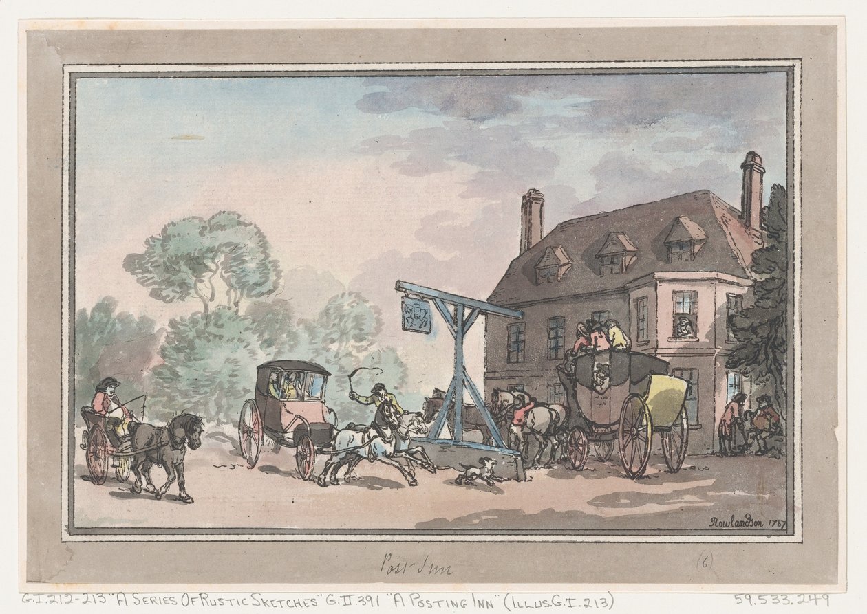 Ein Postgasthof von Thomas Rowlandson
