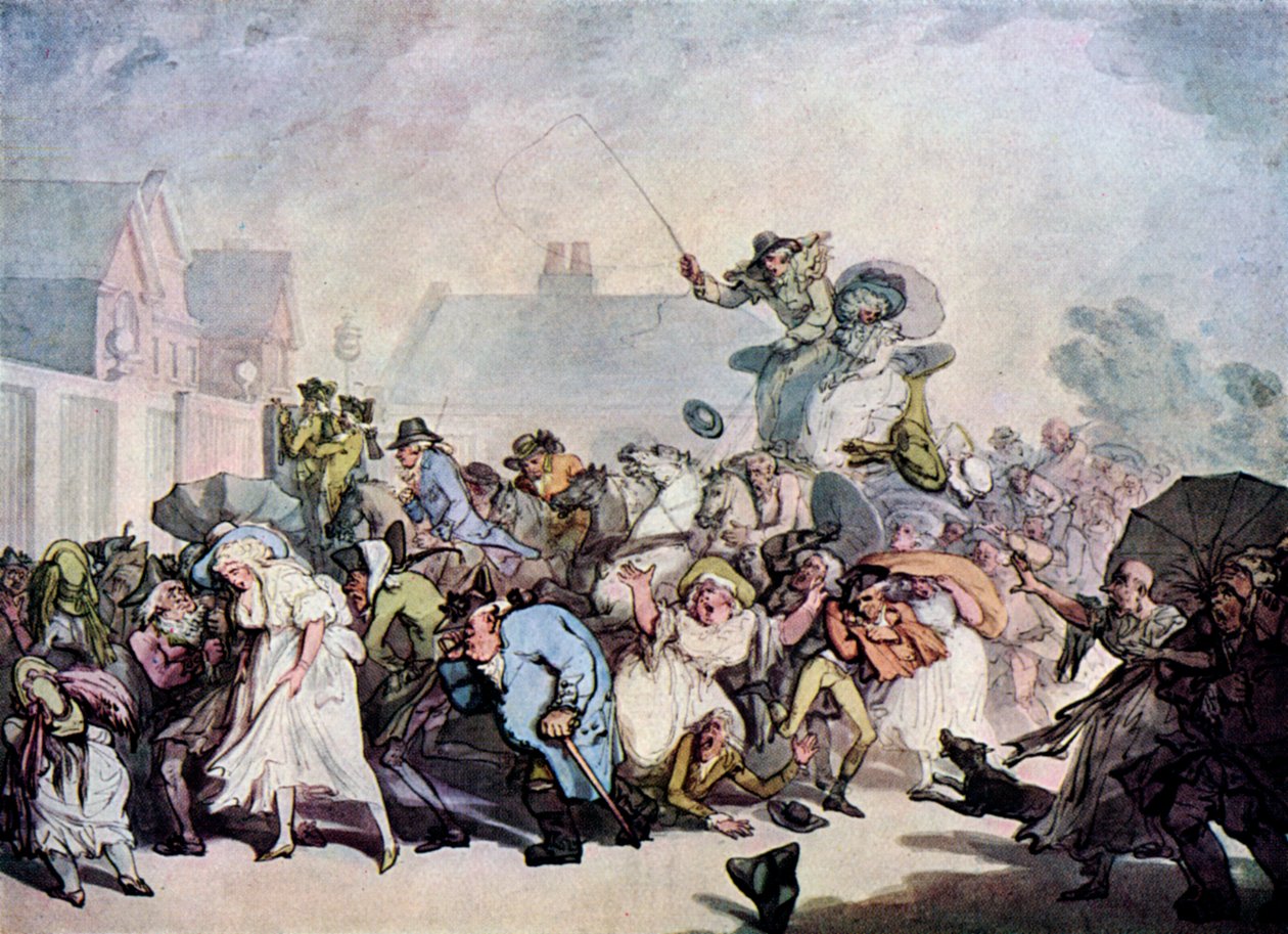 Ein Sturm im Hyde Park, 1791, 1929 von Thomas Rowlandson