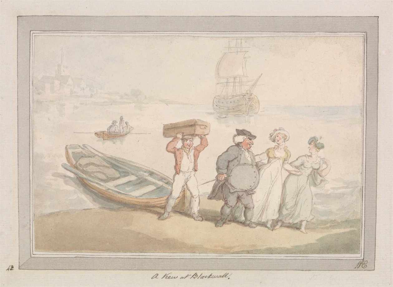 Eine Ansicht in Blackwall von Thomas Rowlandson