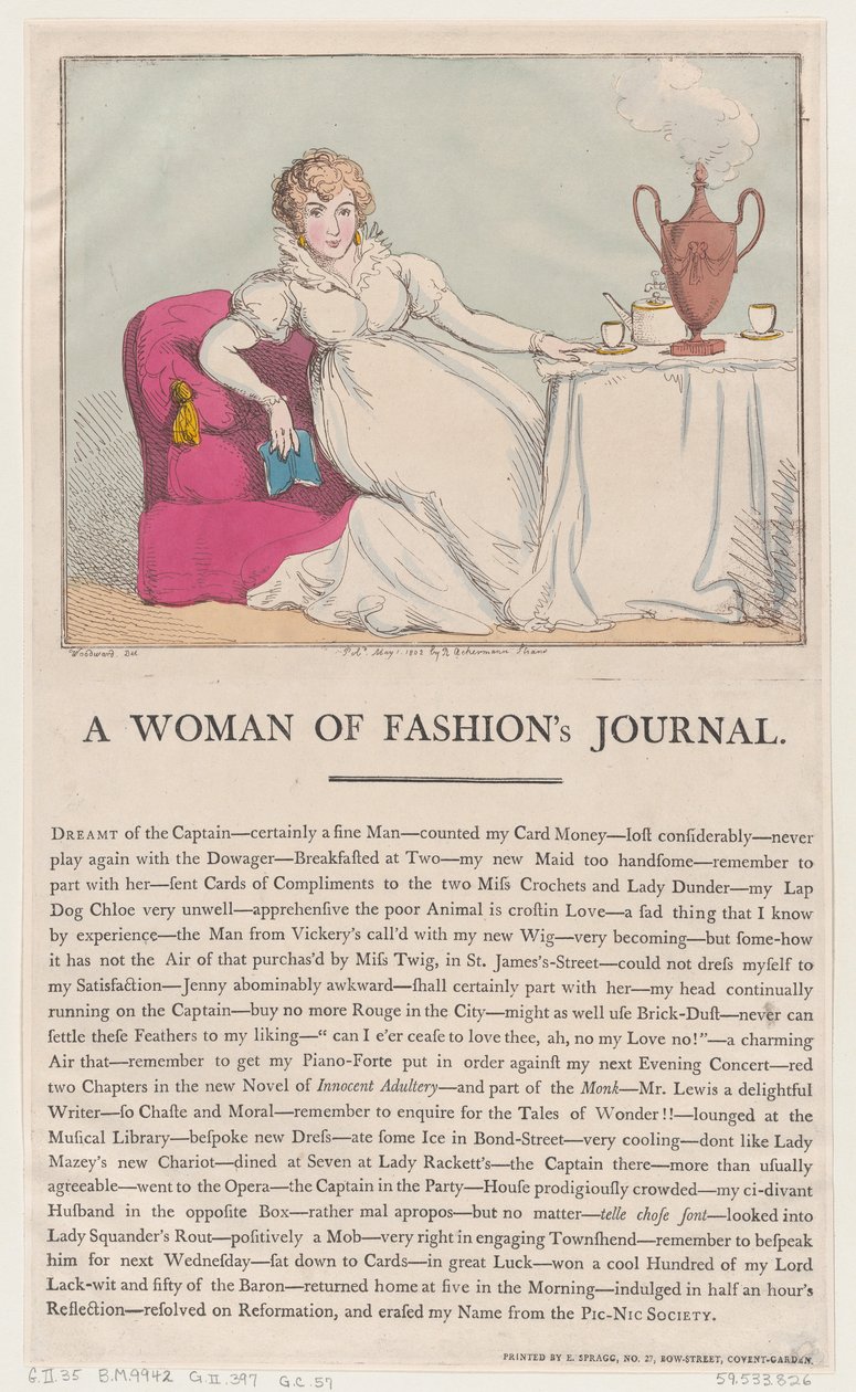 Tagebuch einer Modefrau, 1. Mai 1802 von Thomas Rowlandson
