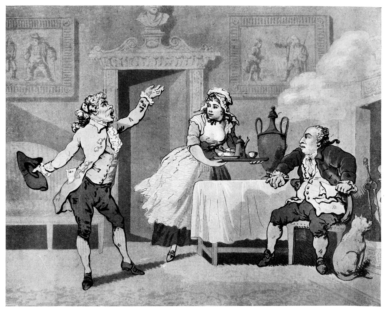 Schauspieler rezitiert vor einem Manager, spätes 18. Jahrhundert von Thomas Rowlandson