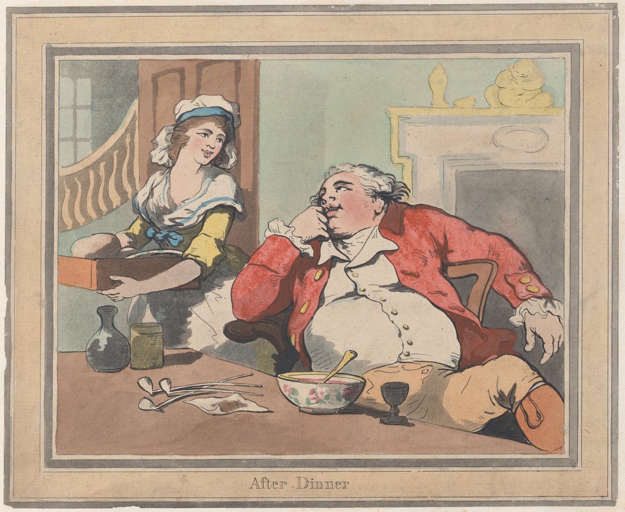 Nach dem Abendessen, 22. Oktober 1789 von Thomas Rowlandson
