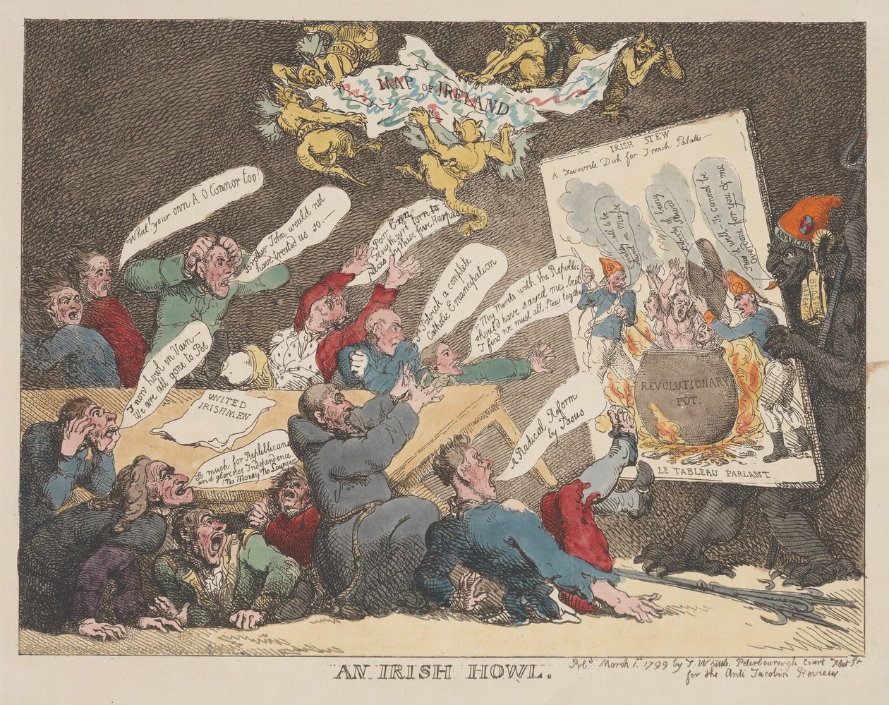 Ein irisches Heulen von Thomas Rowlandson