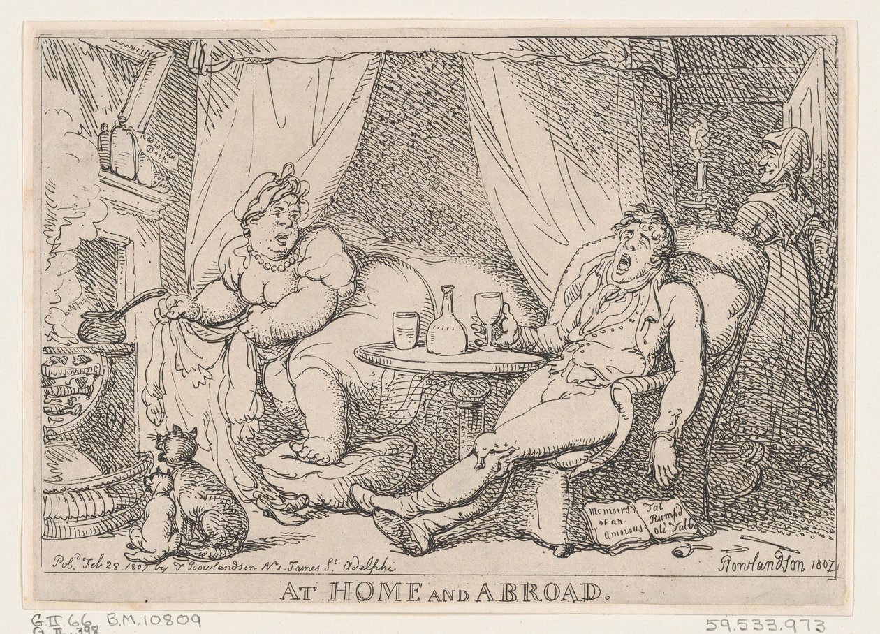 Zuhause und im Ausland, 28. Februar 1807 von Thomas Rowlandson