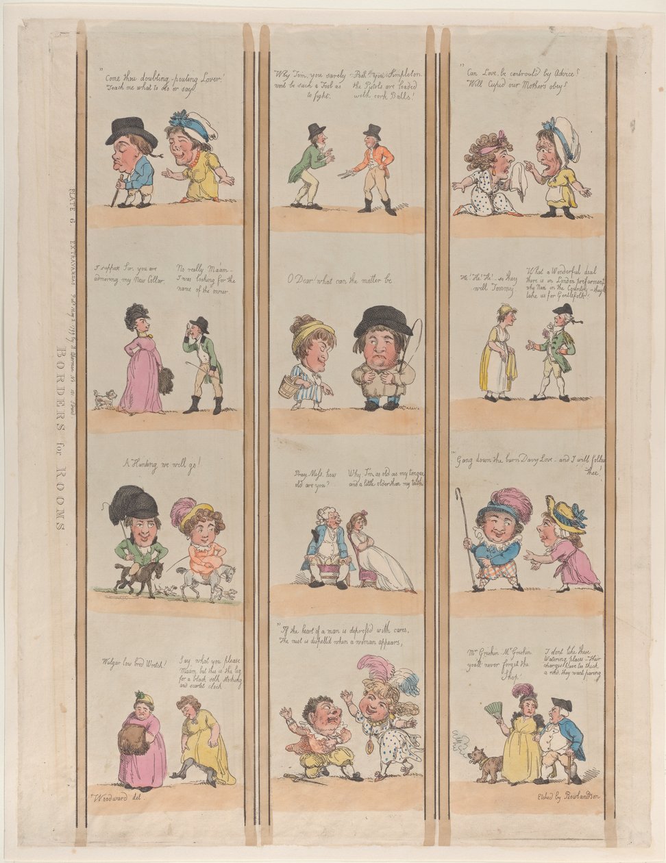 Ränder für Räume, Extravaganzas Platte 6, 2. Mai 1799 von Thomas Rowlandson