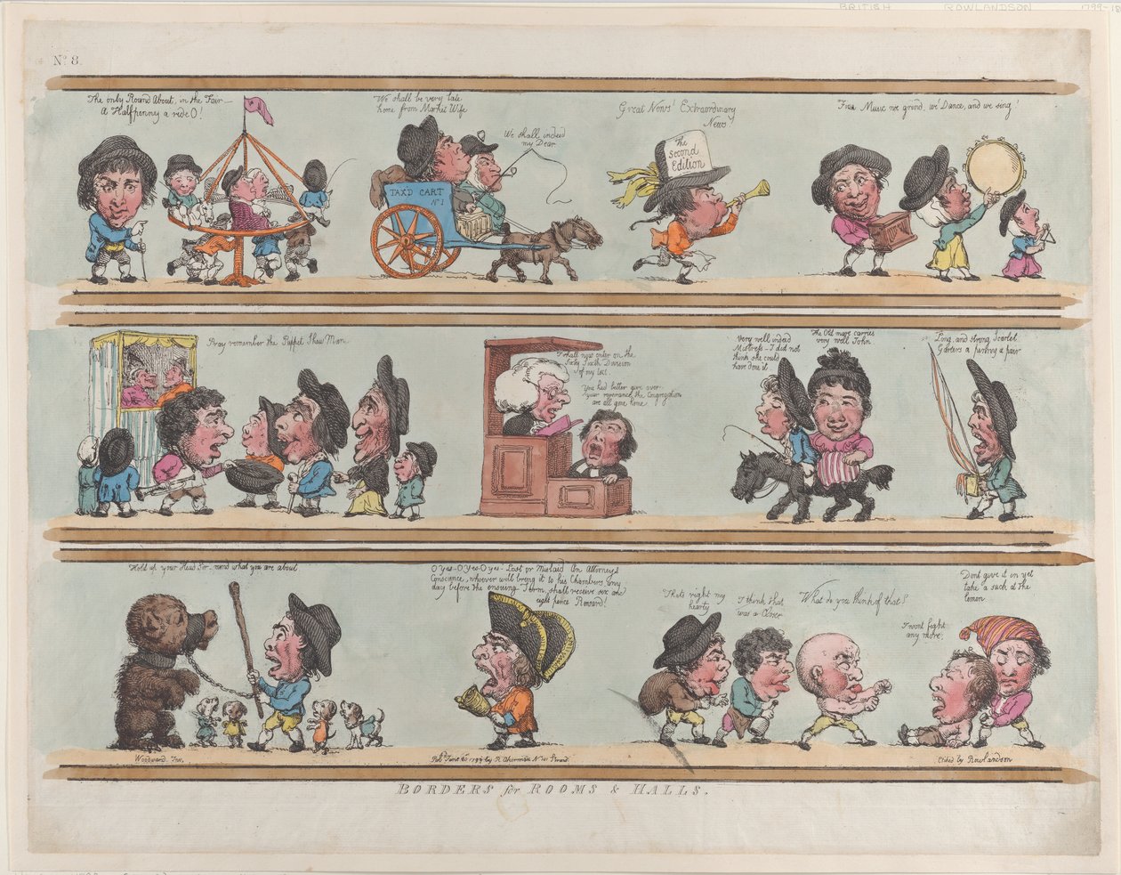 Grenzen für Räume und Hallen, Platte 8, 20. Juni 1799 von Thomas Rowlandson