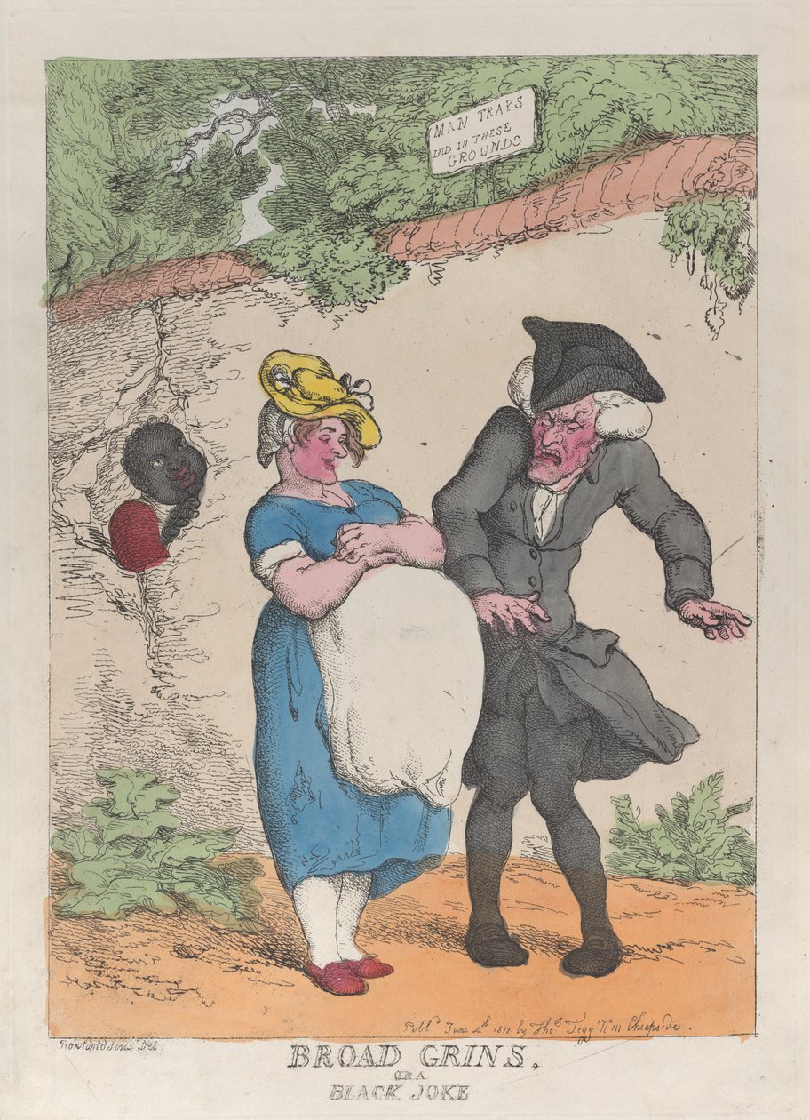 Breite Grinsen, oder ein schwarzer Witz, 4. Juni 1812 von Thomas Rowlandson