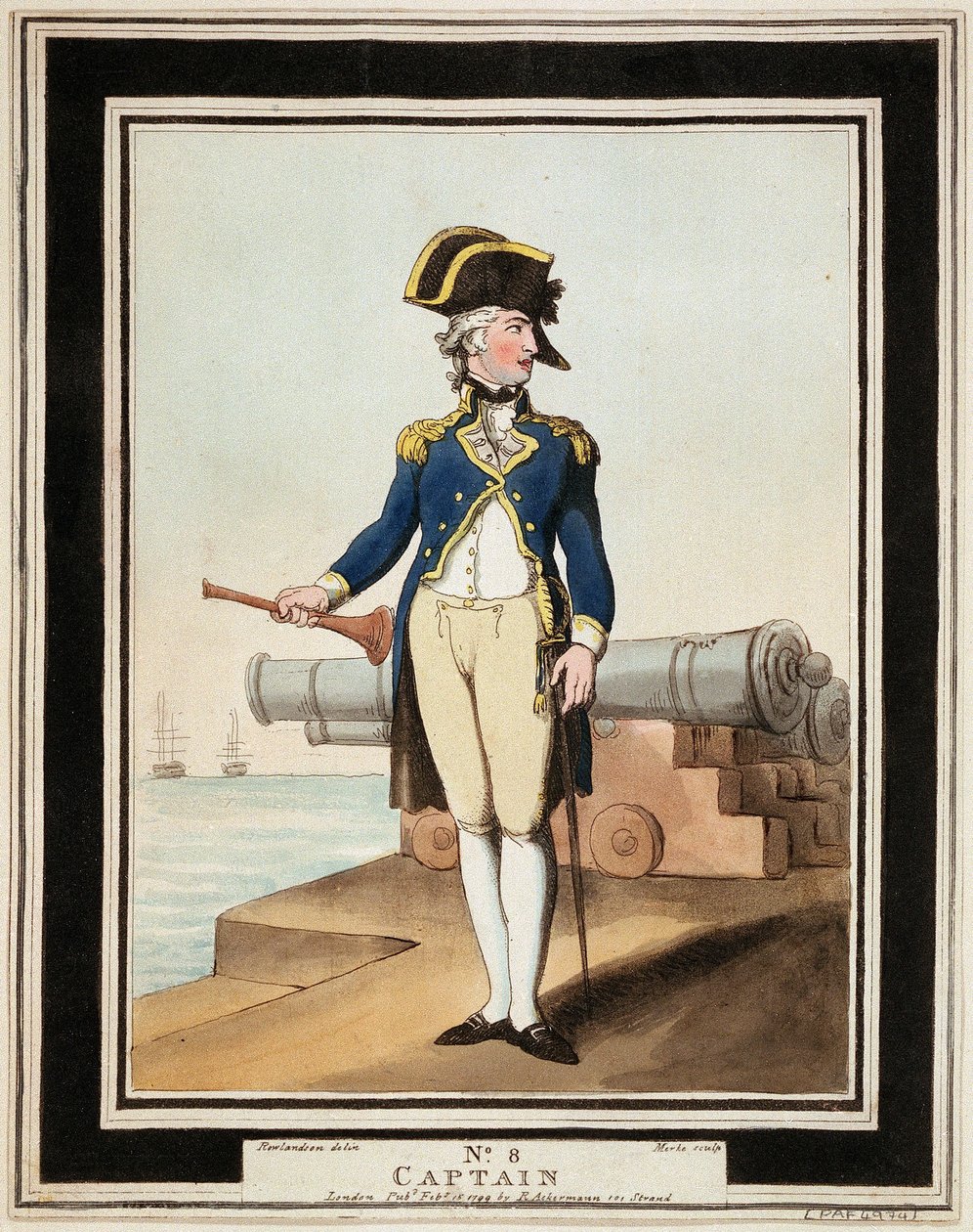 Kapitän der Royal Navy im 18. Jahrhundert von Thomas Rowlandson