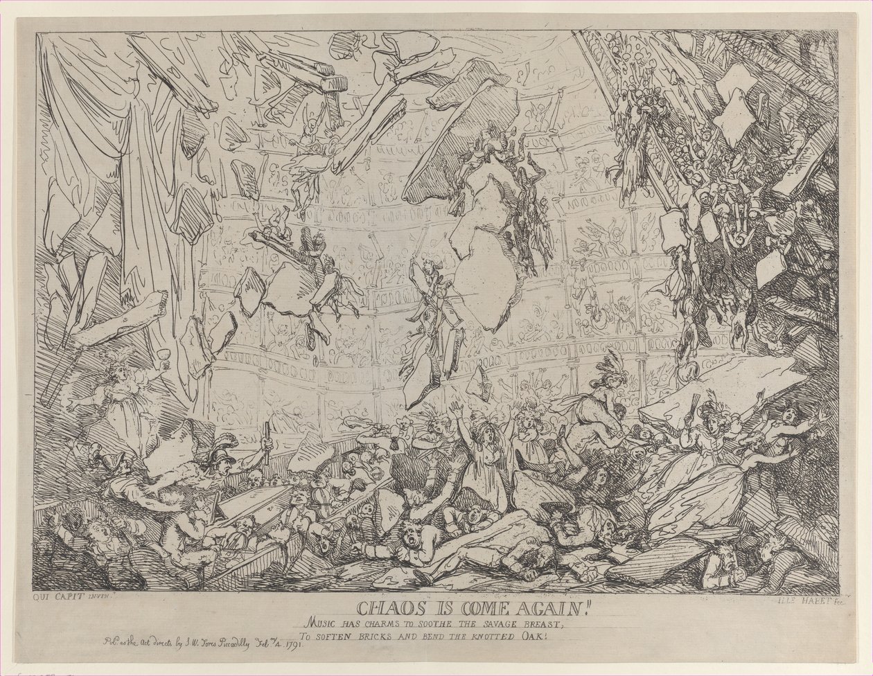 Chaos ist wieder da!, 4. Februar 1791 von Thomas Rowlandson