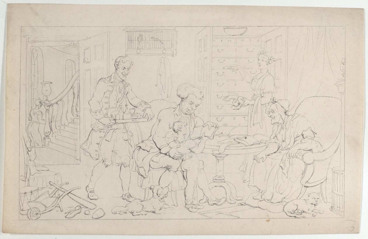 Kindheit: Der erste Lehrer, aus Der Tanz des Lebens, 1. September 1817 von Thomas Rowlandson