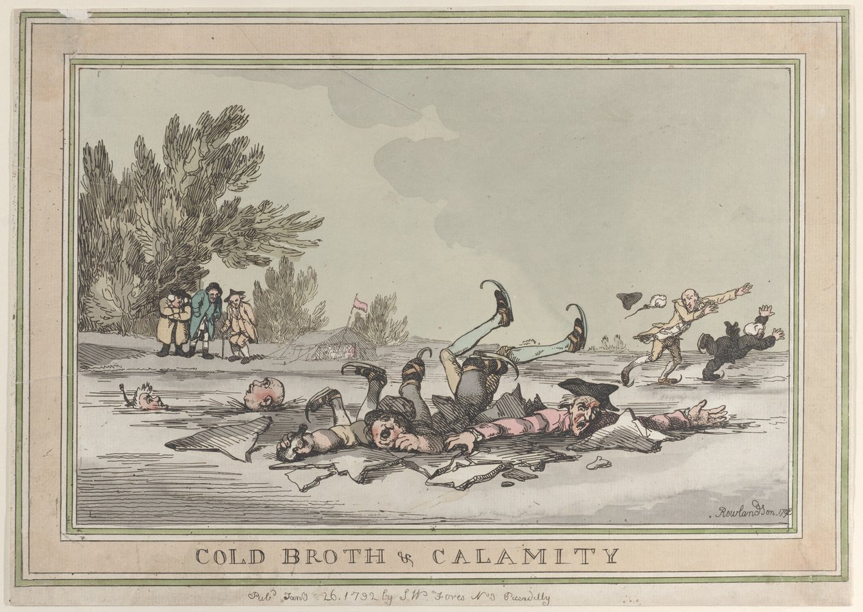 Kalte Brühe und Unglück, 26. Januar 1792 von Thomas Rowlandson