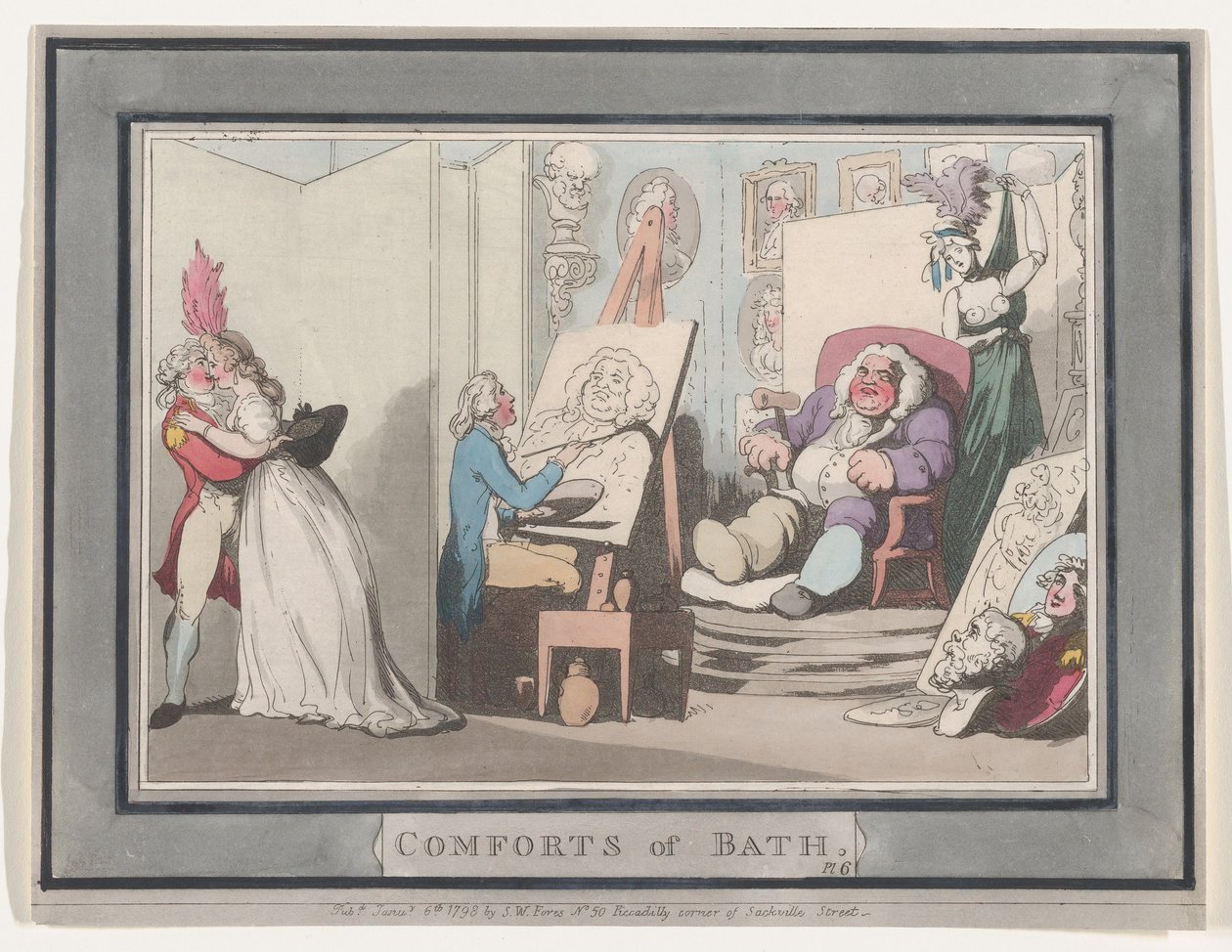 Komfort von Bath, Tafel 6 von Thomas Rowlandson