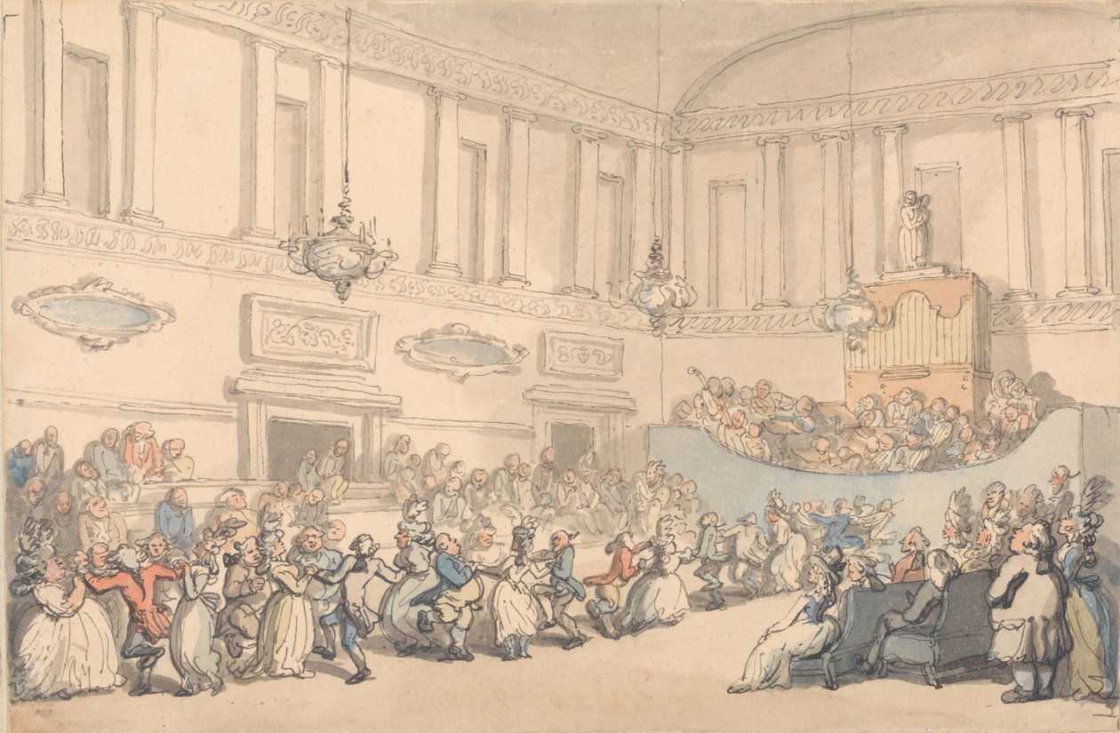 Annehmlichkeiten von Bath: Der Ball von Thomas Rowlandson