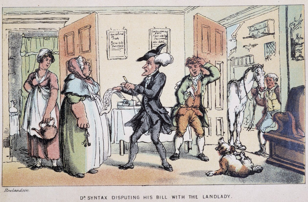 Doktor streitet über eine Rechnung (in einem Hotel?) - in „Doctor Syntax