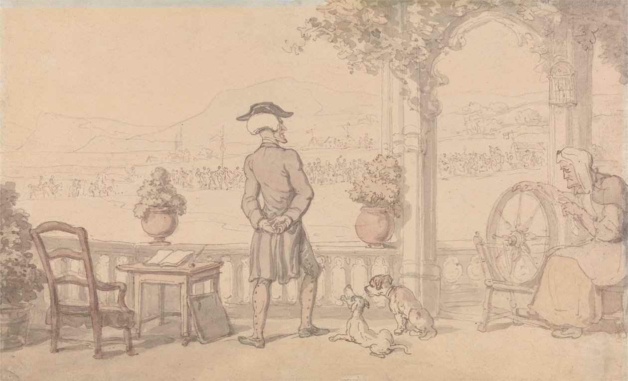 Dr. Syntax monologisierend von Thomas Rowlandson