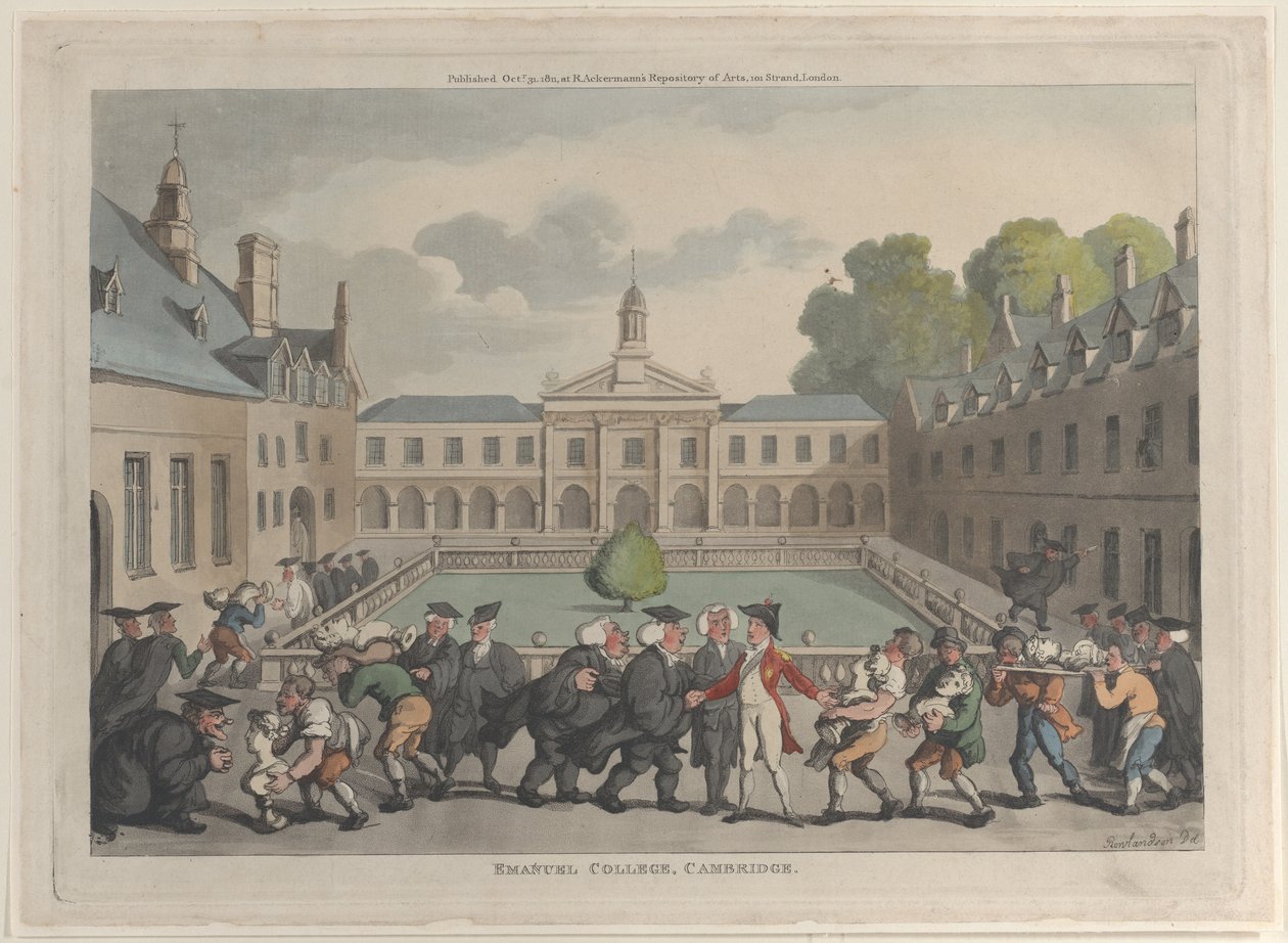 Emanuel College, Cambridge, 31. Oktober 1811 von Thomas Rowlandson