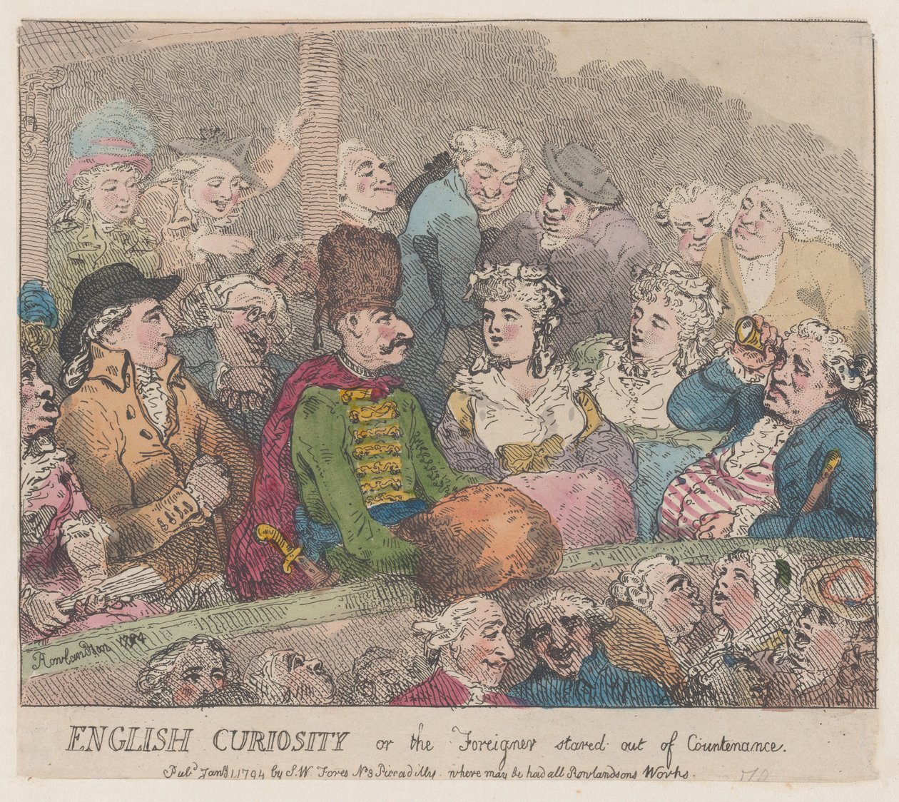 Englische Neugier oder Der Ausländer aus der Fassung gebracht, 1. Januar 1794 von Thomas Rowlandson