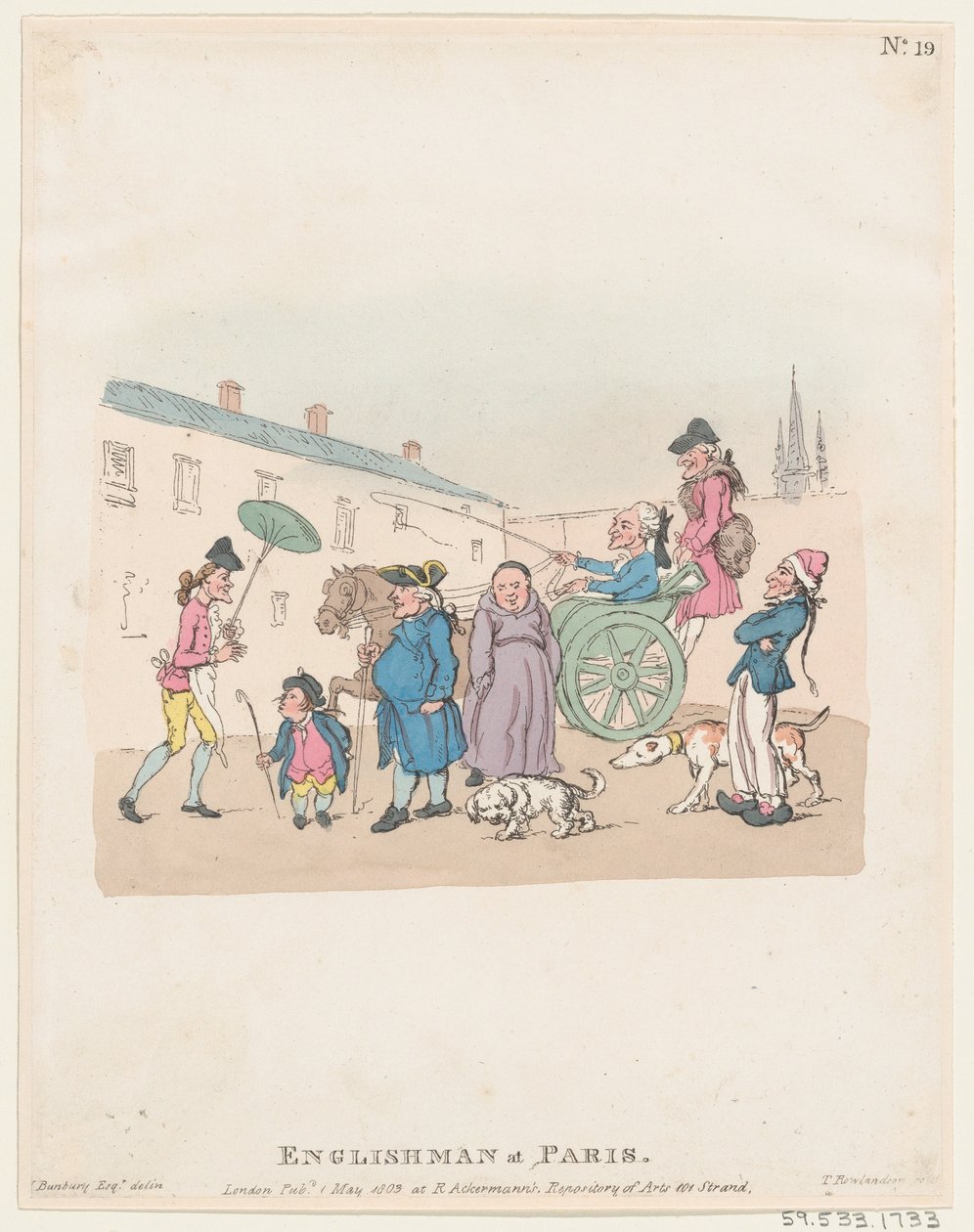 Engländer in Paris, 1. Mai 1803 von Thomas Rowlandson