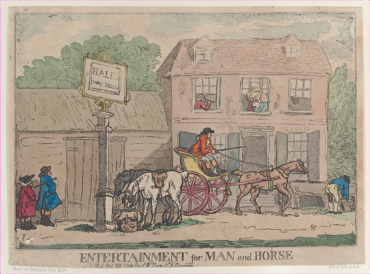 Unterhaltung für Mann und Pferd, 25. Oktober 1788 von Thomas Rowlandson