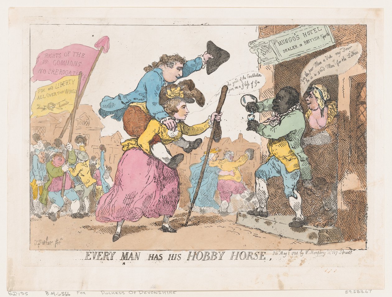 Jeder Mann hat sein Steckenpferd, 1. Mai 1784 von Thomas Rowlandson
