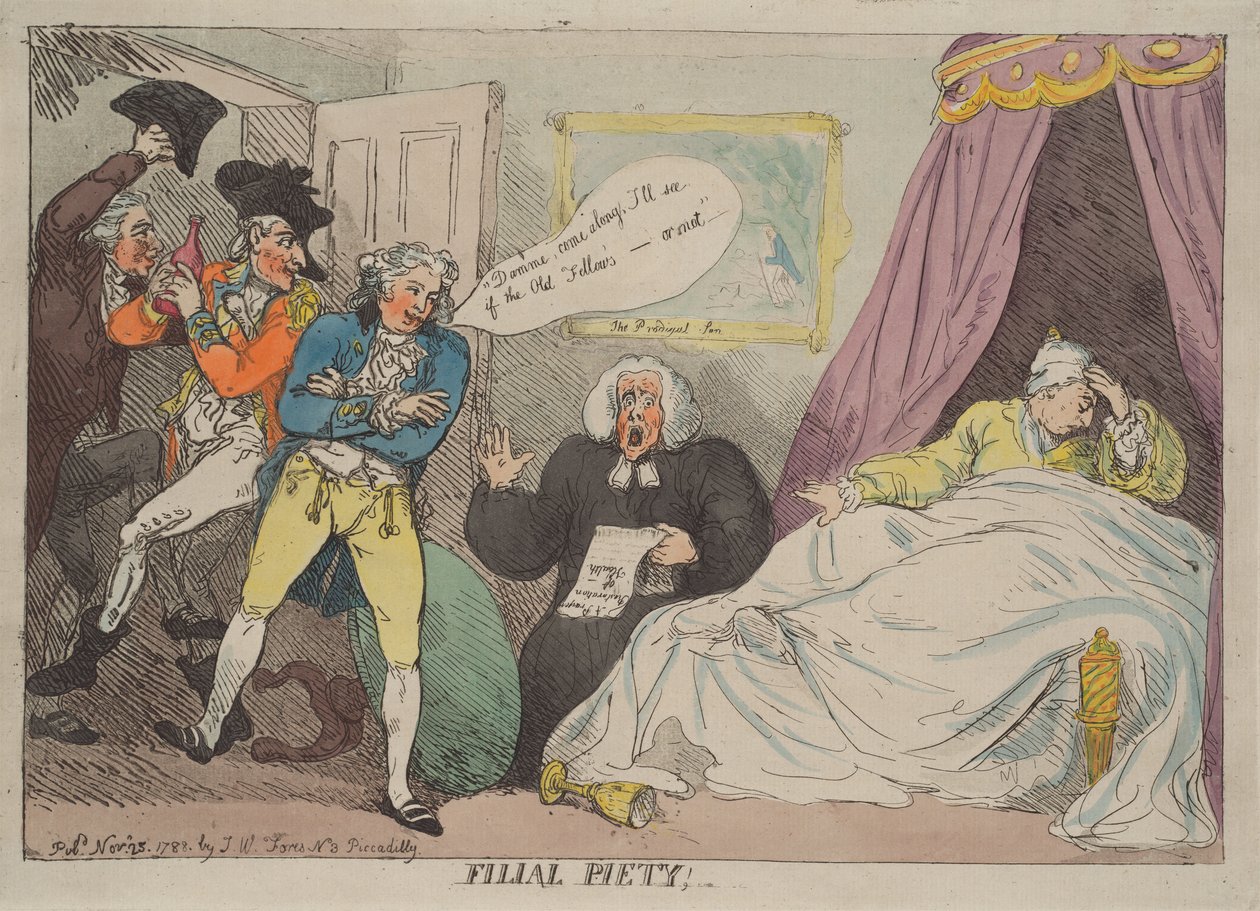 Kindliche Pietät von Thomas Rowlandson