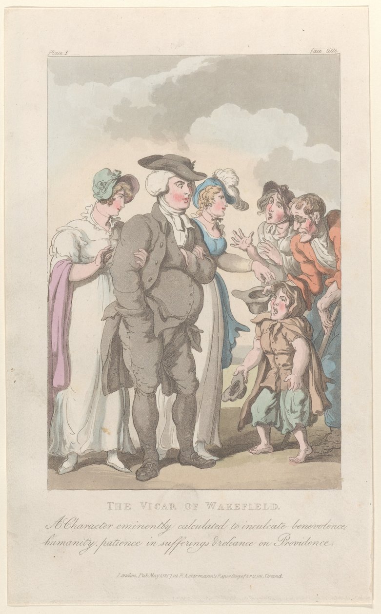 Frontispiz: Der Vikar von Wakefield, aus The Vicar of Wakefield von Thomas Rowlandson