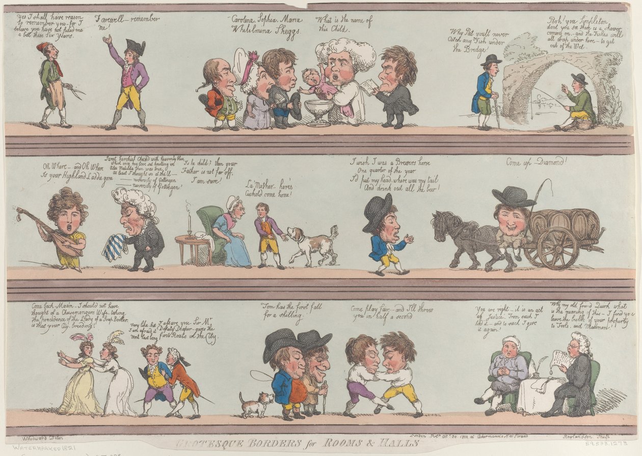 Groteske Grenzen für Räume und Hallen von Thomas Rowlandson