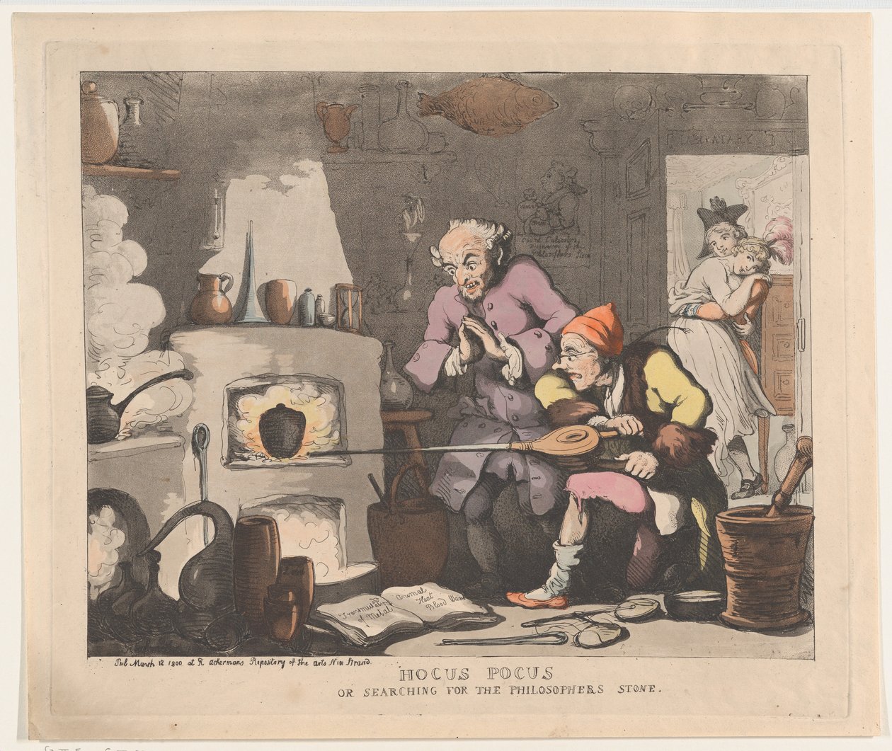 Hocus Pocus oder die Suche nach dem Stein der Weisen, 12. März 1800 von Thomas Rowlandson