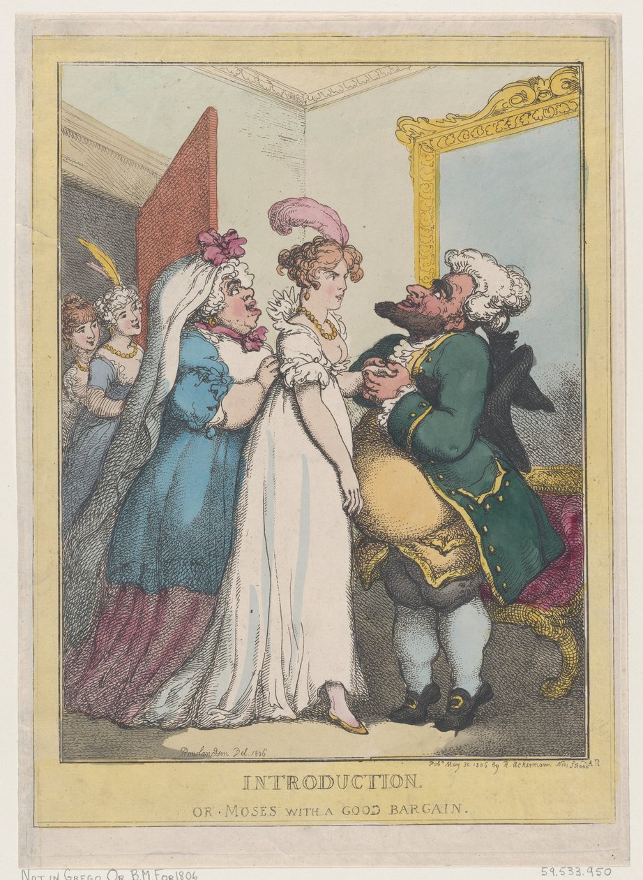 Einführung oder Moses mit einem guten Geschäft, 23. Juli 1806 von Thomas Rowlandson