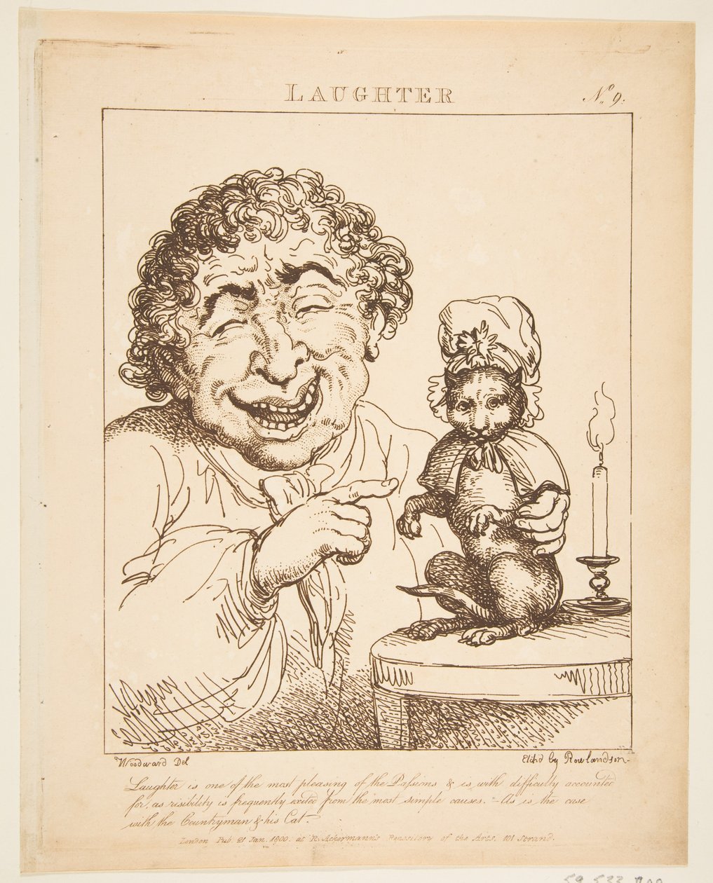 Lachen Le Brun Travestiert, oder Karikaturen der Leidenschaften, 21. Januar 1800 von Thomas Rowlandson