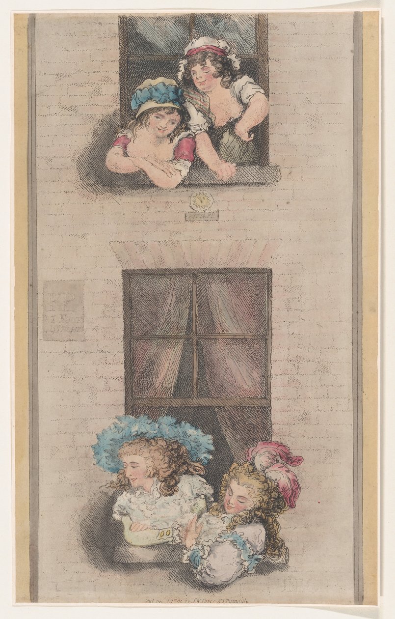Dienstmädchen und Herrinnen, 1. Dezember 1791 von Thomas Rowlandson