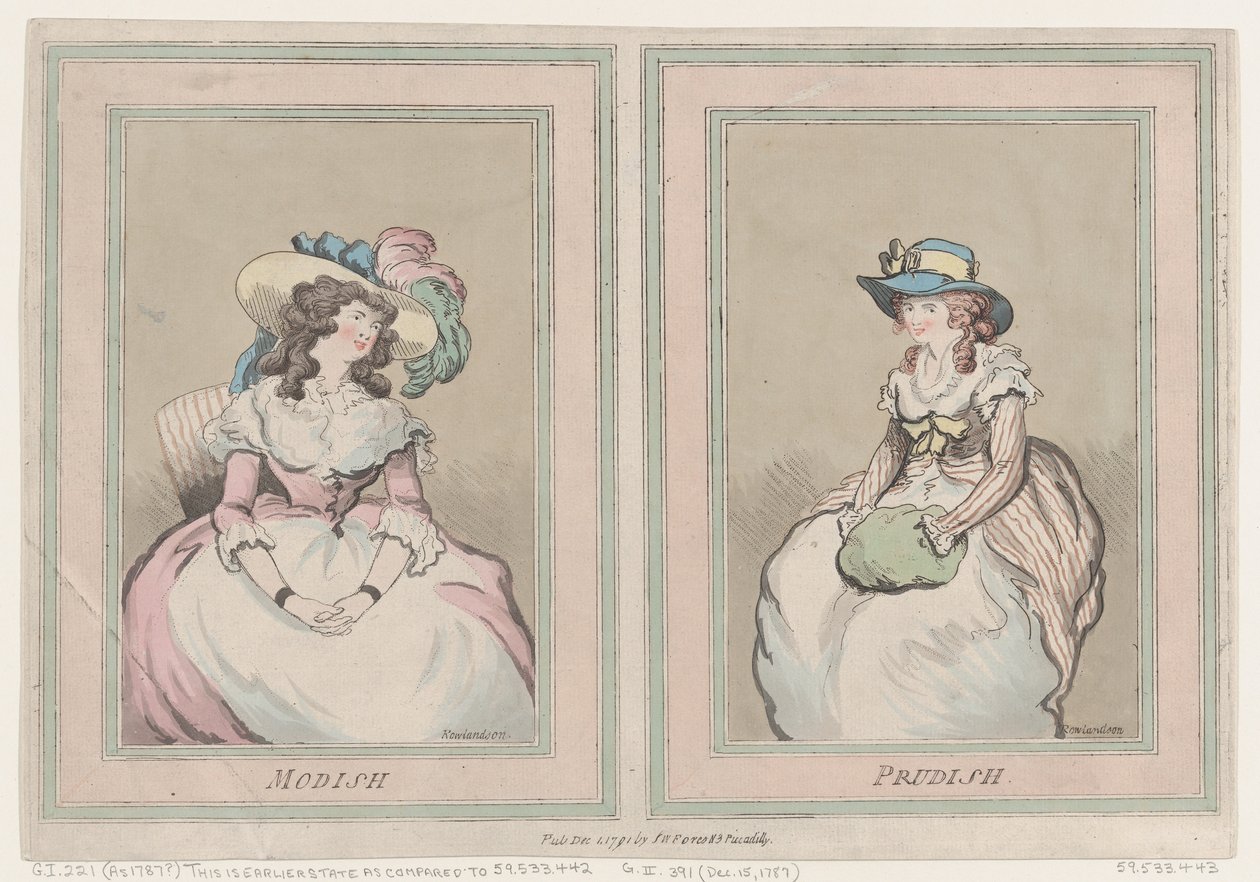 Modisch und prüde, 1. Dezember 1791 von Thomas Rowlandson