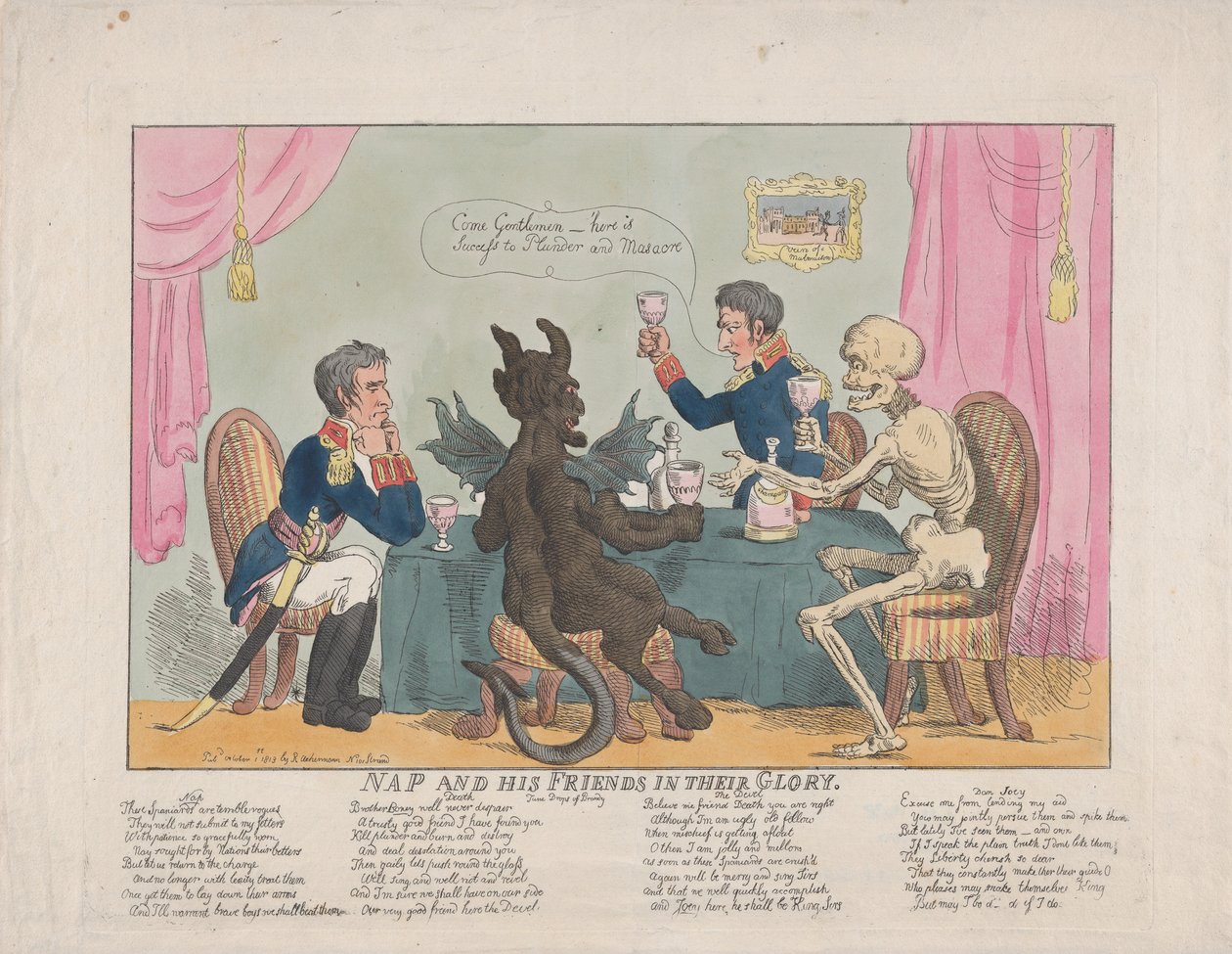 Nap und seine Freunde in ihrer Pracht, 1. Oktober 1813 von Thomas Rowlandson