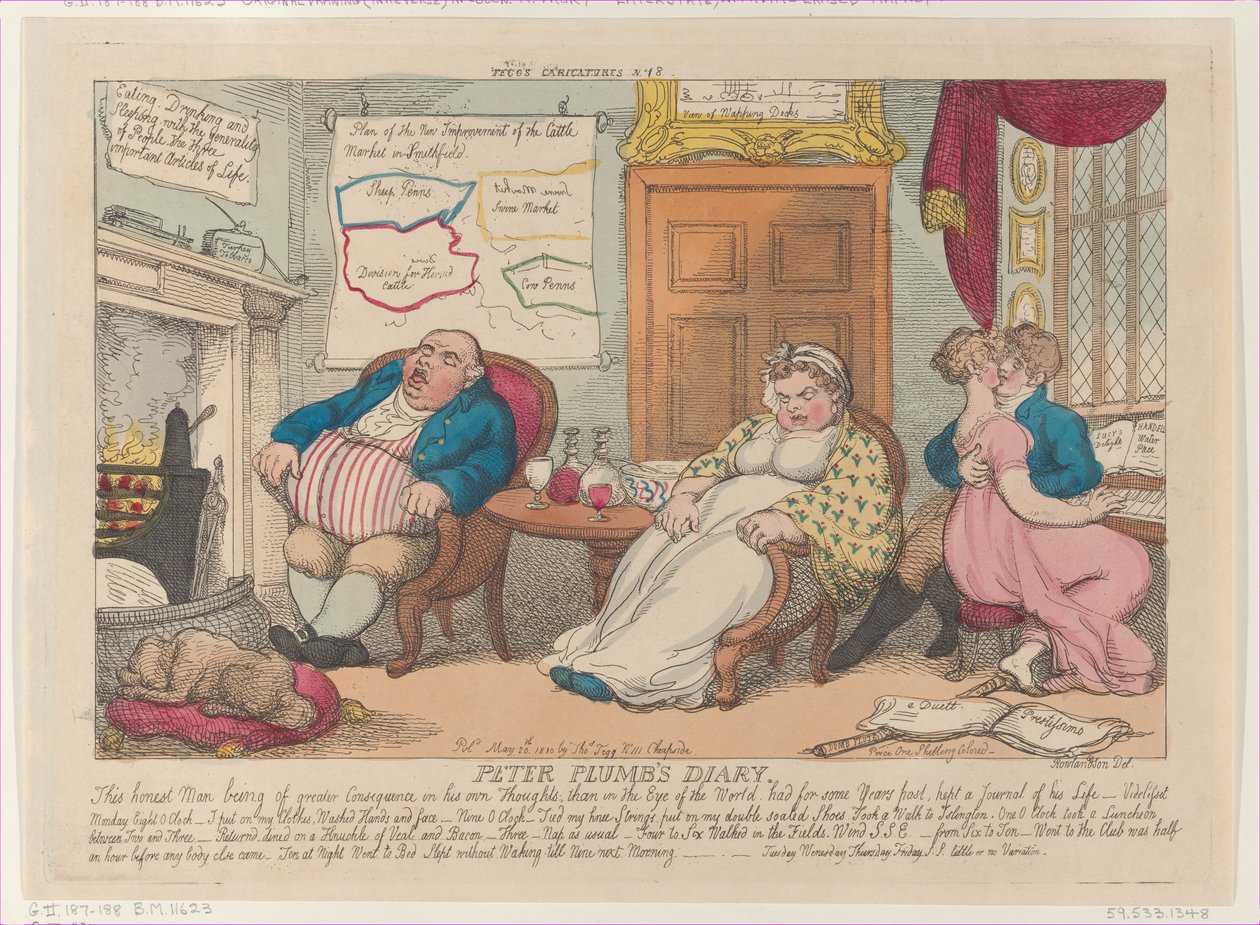 Peter Plumbs Tagebuch, 20. Mai 1810 von Thomas Rowlandson