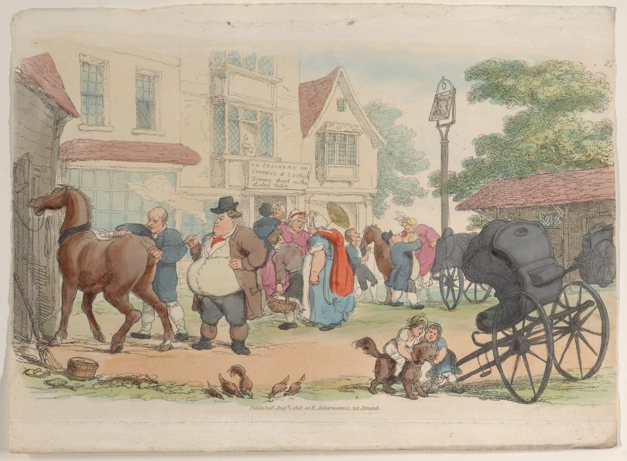 Platte 27, aus World in Miniature von Thomas Rowlandson