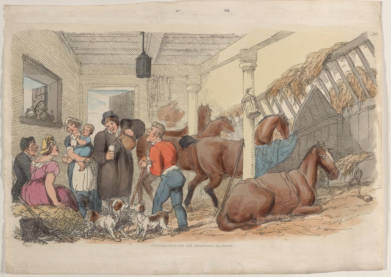 Tafel 36, aus Die Welt im Kleinformat, 1816 von Thomas Rowlandson