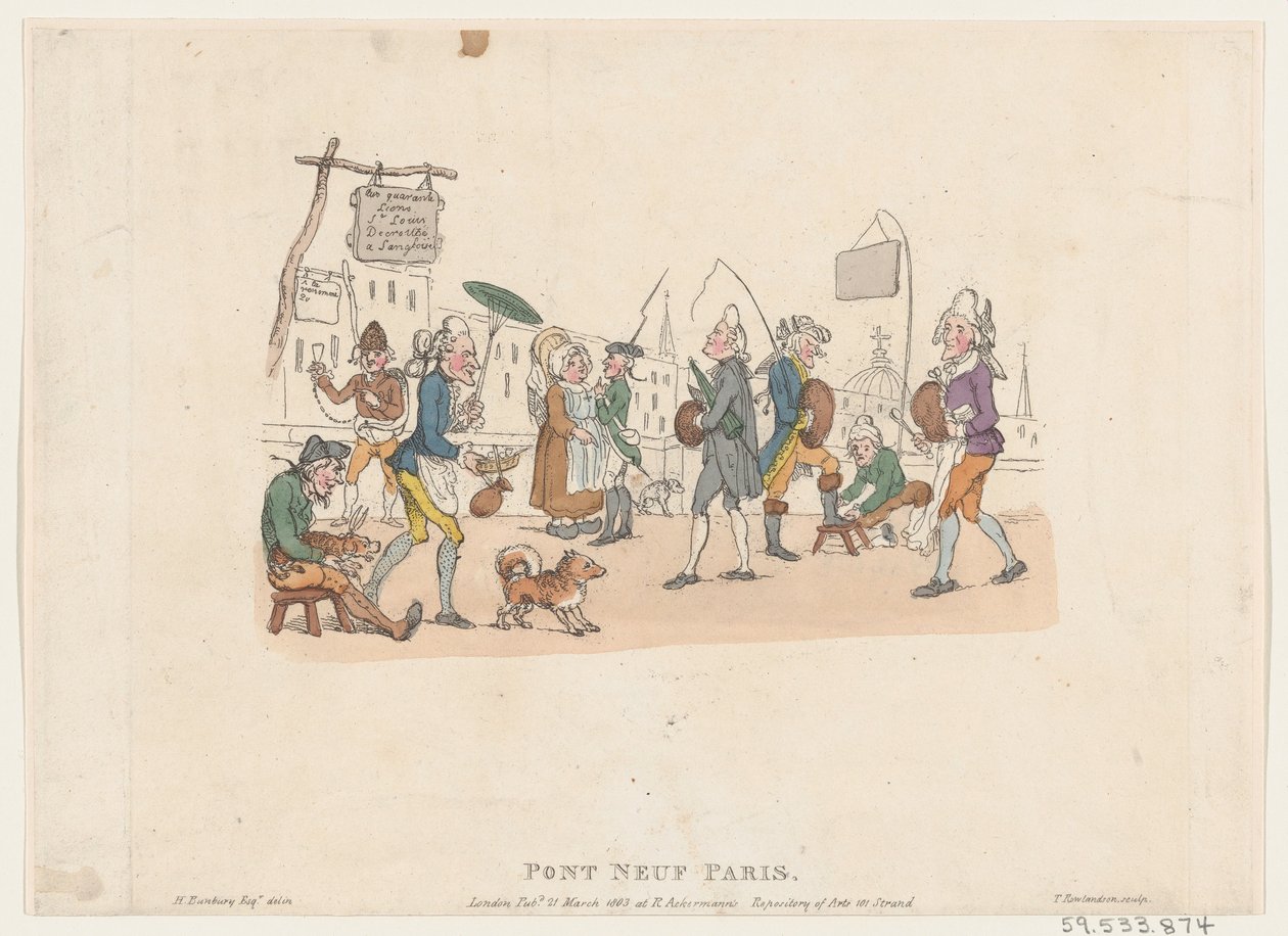 Pont Neuf, Paris, 1. Mai 1803 von Thomas Rowlandson