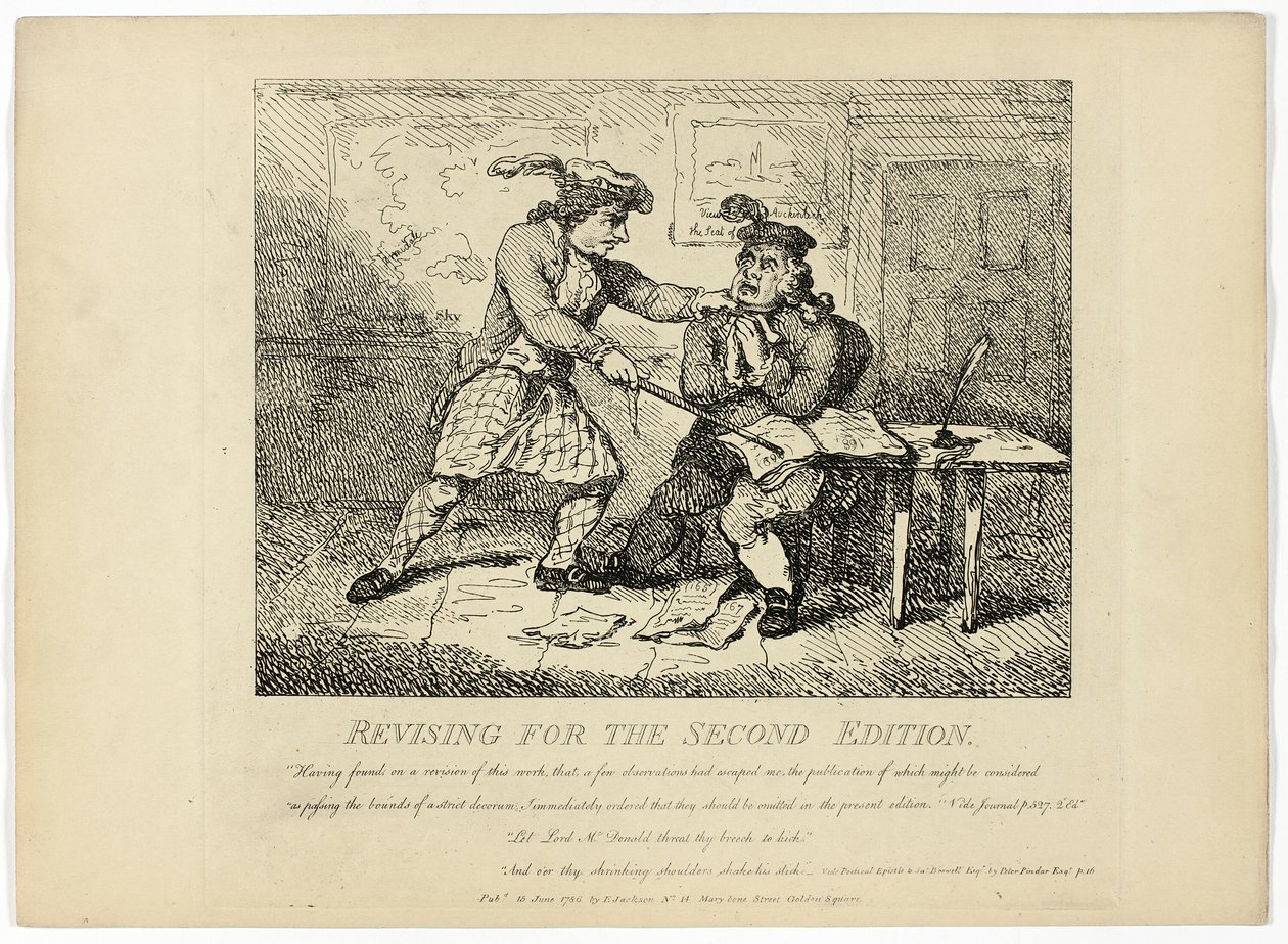 Überarbeitung für die zweite Ausgabe, aus Boswells Tour durch die Hebriden von Thomas Rowlandson