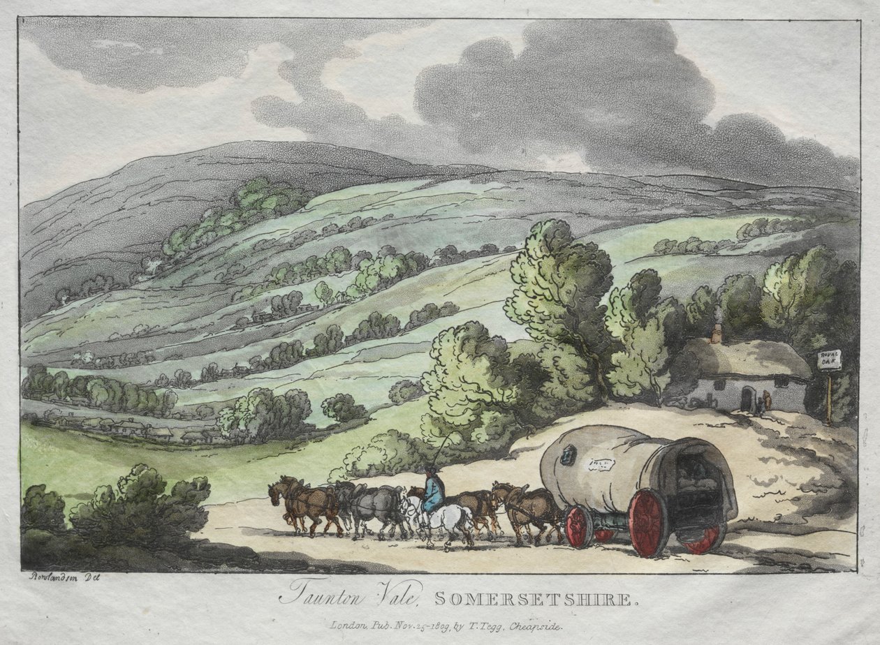 Rowlandsons Skizzen aus der Natur: Taunton Vale, Somersetshire, 1809 von Thomas Rowlandson