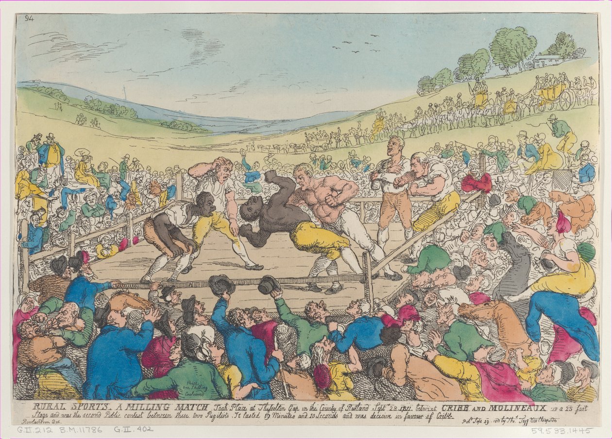 Ländliche Sportarten, Ein Boxkampf, 29. September 1811 von Thomas Rowlandson