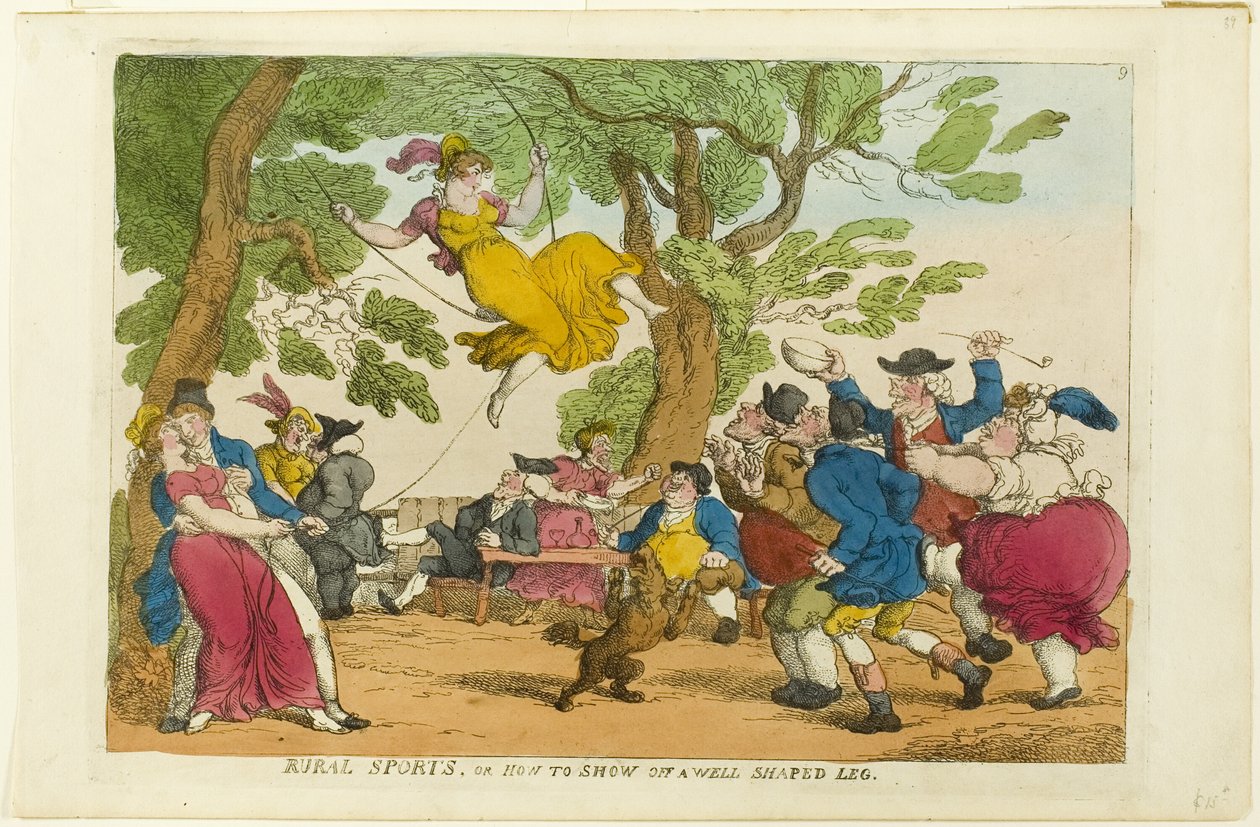 Ländliche Sportarten oder Wie man ein gut geformtes Bein zeigt von Thomas Rowlandson