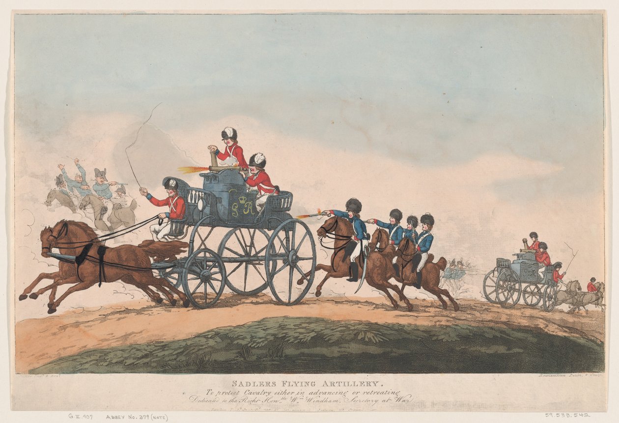 Sadlers Fliegende Artillerie von Thomas Rowlandson