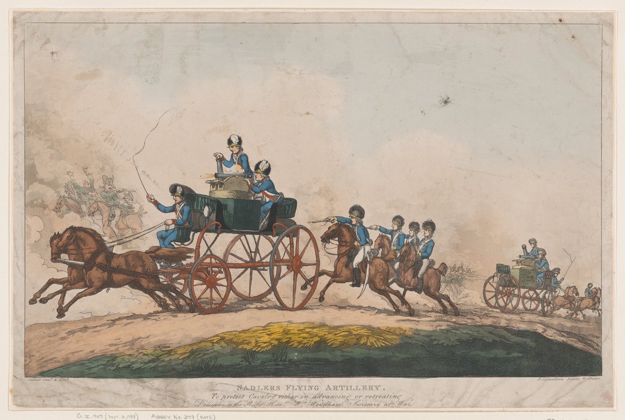 Sadlers Fliegende Artillerie von Thomas Rowlandson