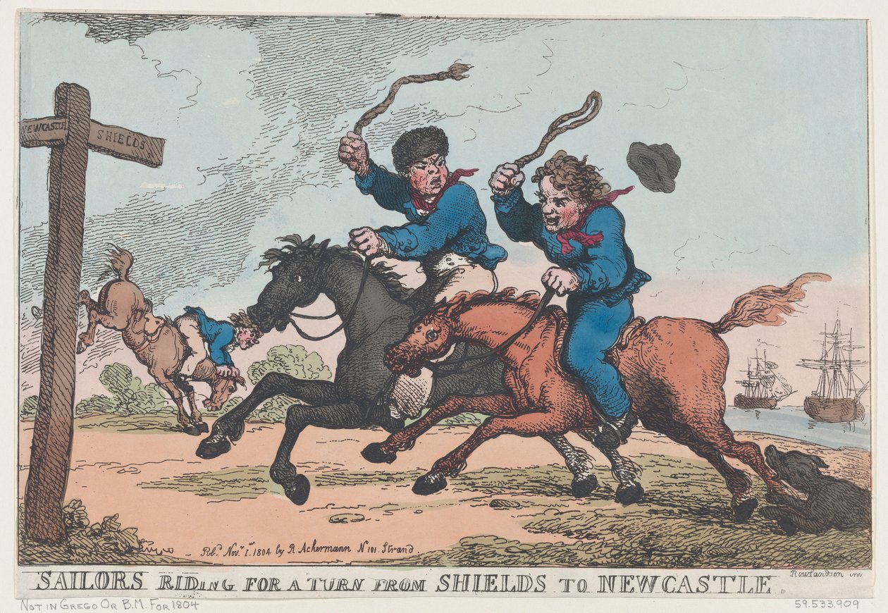 Matrosen reiten von Shields nach Newcastle, 1. November 1804 von Thomas Rowlandson