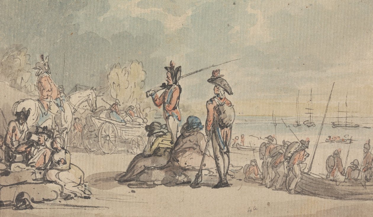 Soldaten beim Einschiffen von Thomas Rowlandson