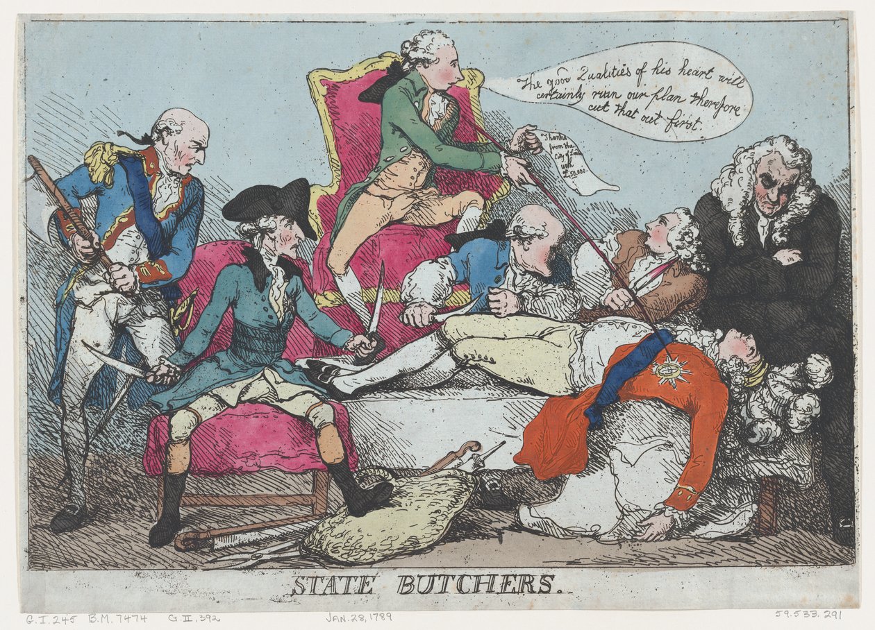 Staatsmetzger, 28. Januar 1789 von Thomas Rowlandson