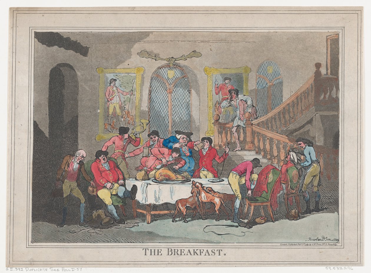 Das Frühstück, 1. Februar 1789 von Thomas Rowlandson