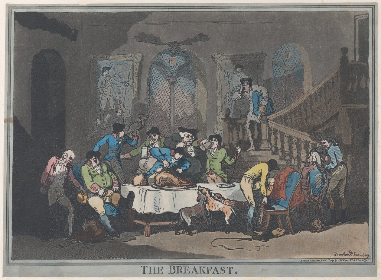 Das Frühstück, 1. Februar 1789 von Thomas Rowlandson