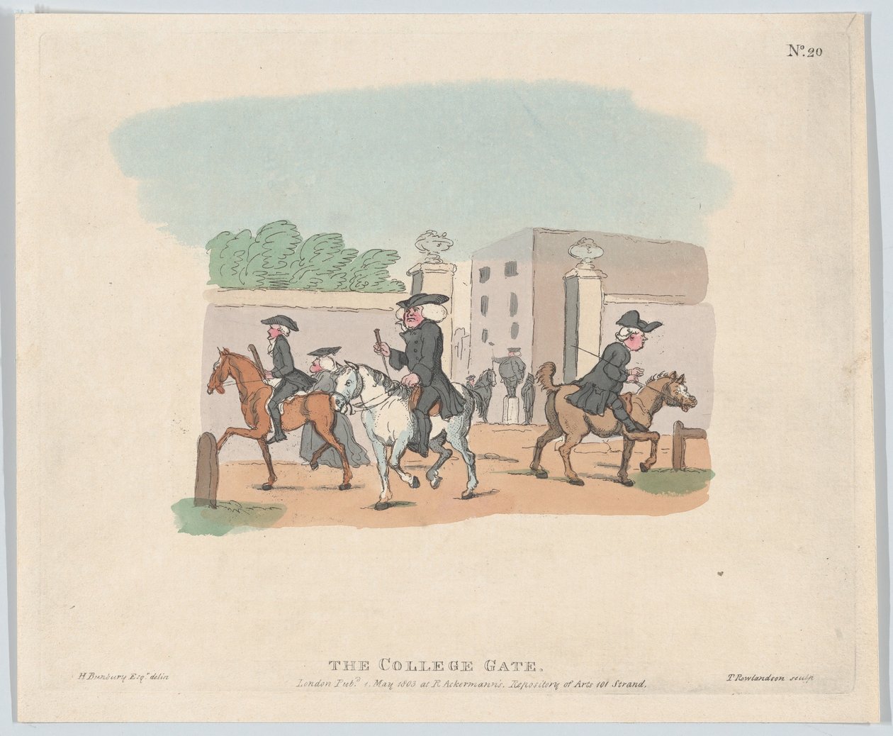 Das College-Tor, 1. Mai 1803 von Thomas Rowlandson